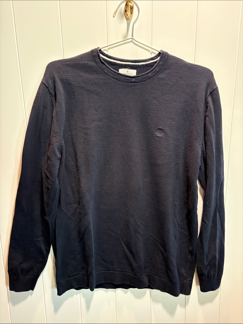 Springfield true navy cotton knit long sleeve Crewneck L